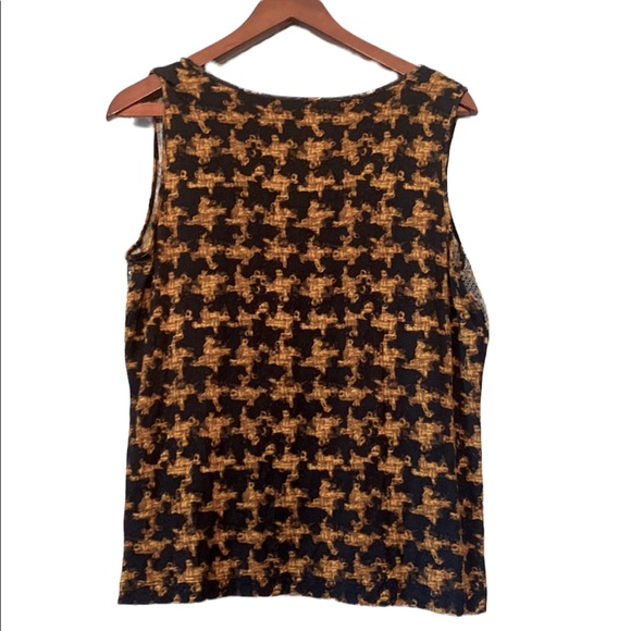 Ruby Rd Sleeveless Brown and Black Sequined Top - Picture 4 of 10